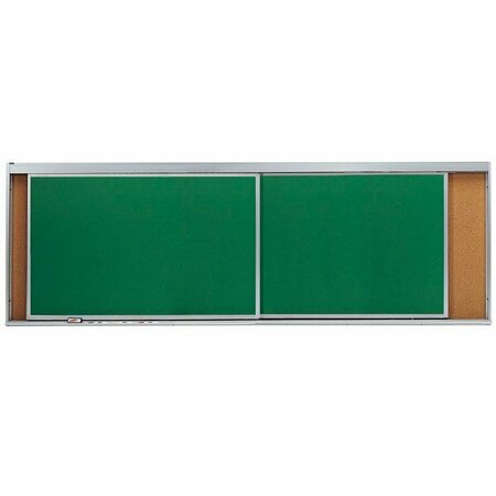 AARCO MA-1SS 42in x 24in Cherry A-Frame Sign Board with Slate Gray Write-On Porcelain Chalk Board 116MA1SS